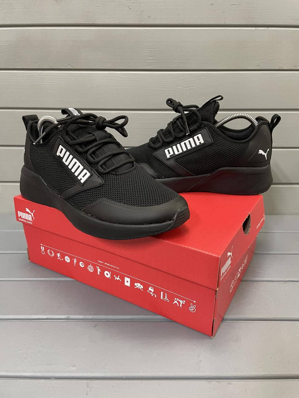

Кроссовки Puma чёрные (сетка), Черный