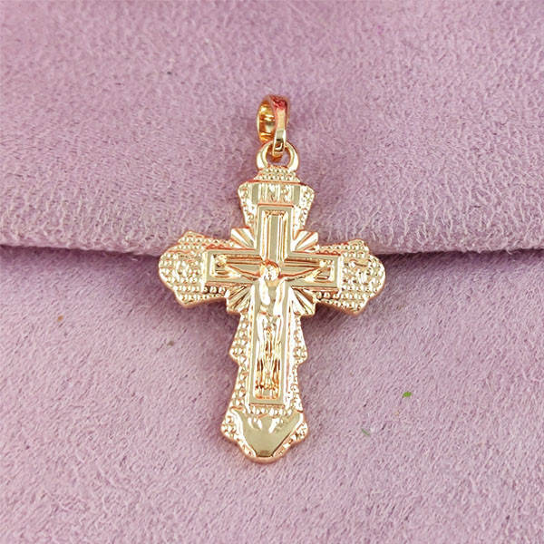 

Крестик Xuping медицинское золото позолота 18К А/В 6-0177