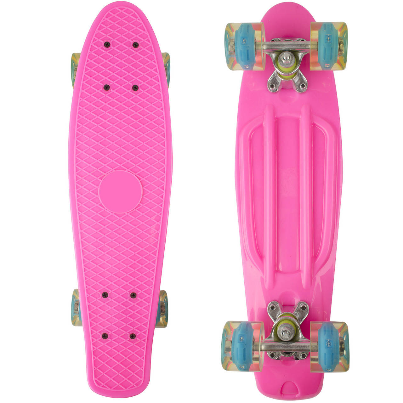 

Пенни борд со светящимися колесами penny board розовый
