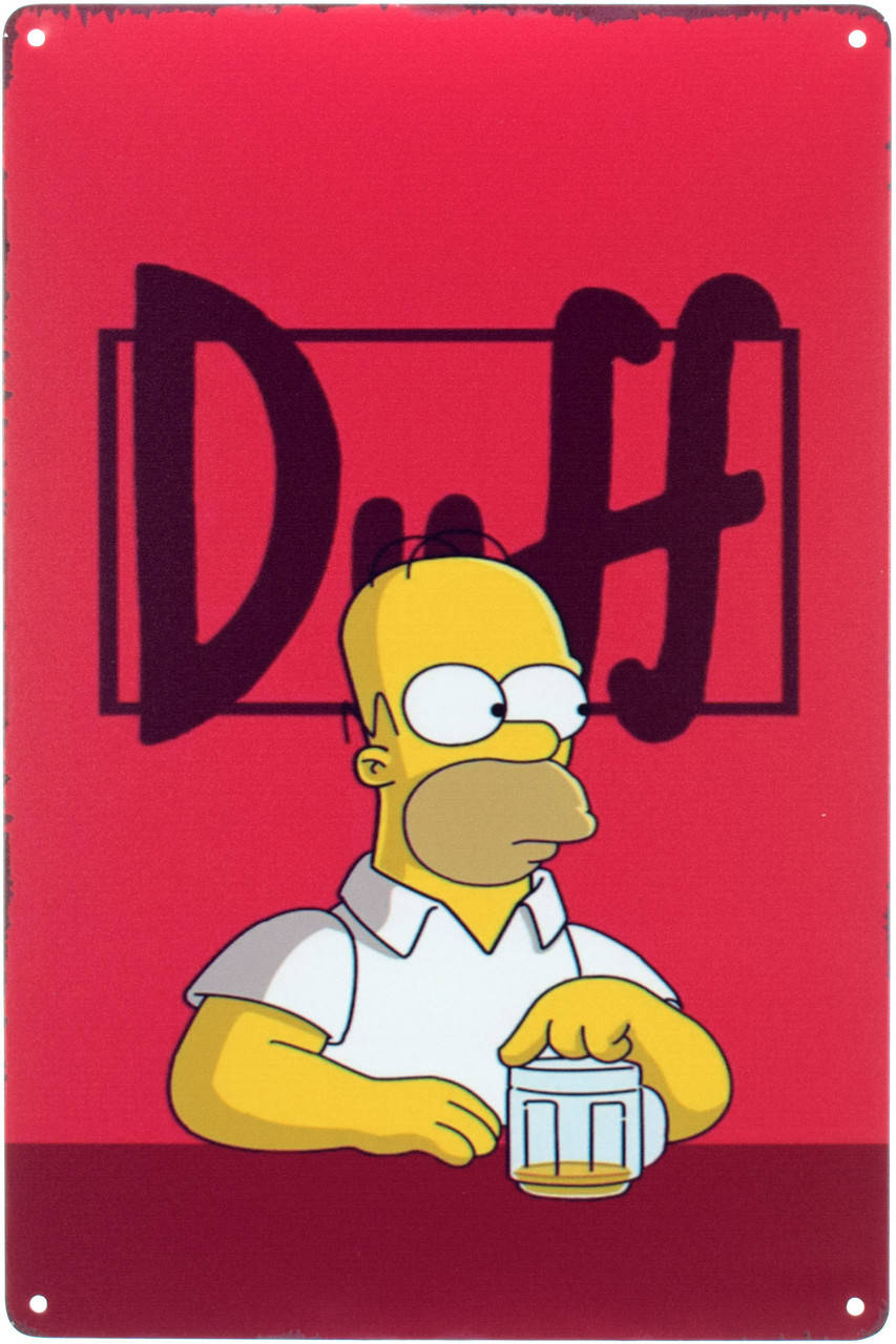 

Металлическая табличка "Duff (Гомер Симпсон)" (ms-00741)