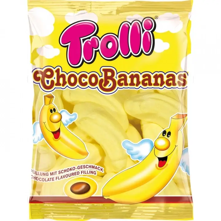 

Маршмеллоу банановое с шоколадной начинкой Trolli Choco Bananas 150г