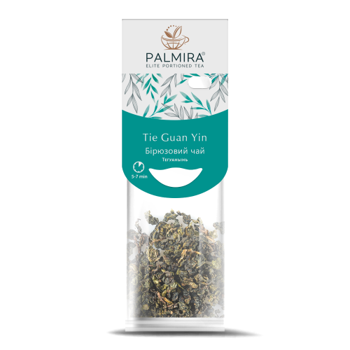 

Порционный бирюзовый чай для чашки Palmira Тегуаньинь (Улун) Tie Guan Yin
