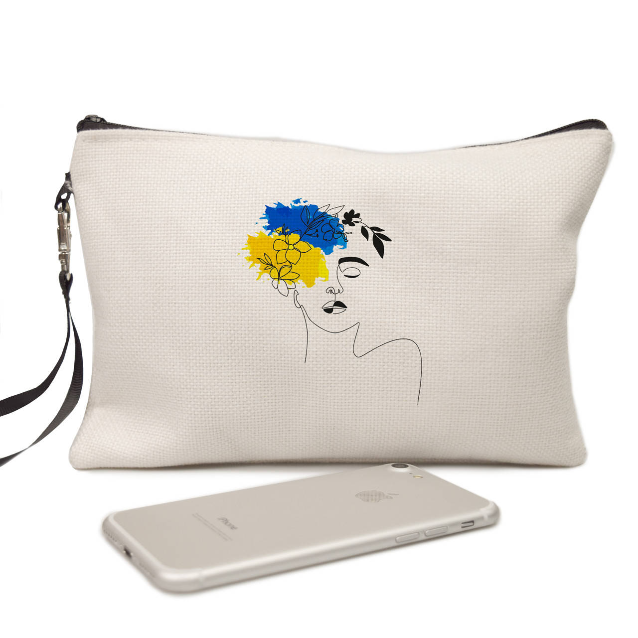 

Косметичка из натуральной ткани Имя ее - Украина (Her name - Ukraine) Молочный (34407-3700)