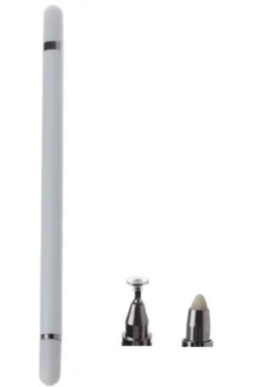 

Стилус ручка Pencil 2 в 1 для рисования и рукописного ввода на планшете и смартфоне Белый