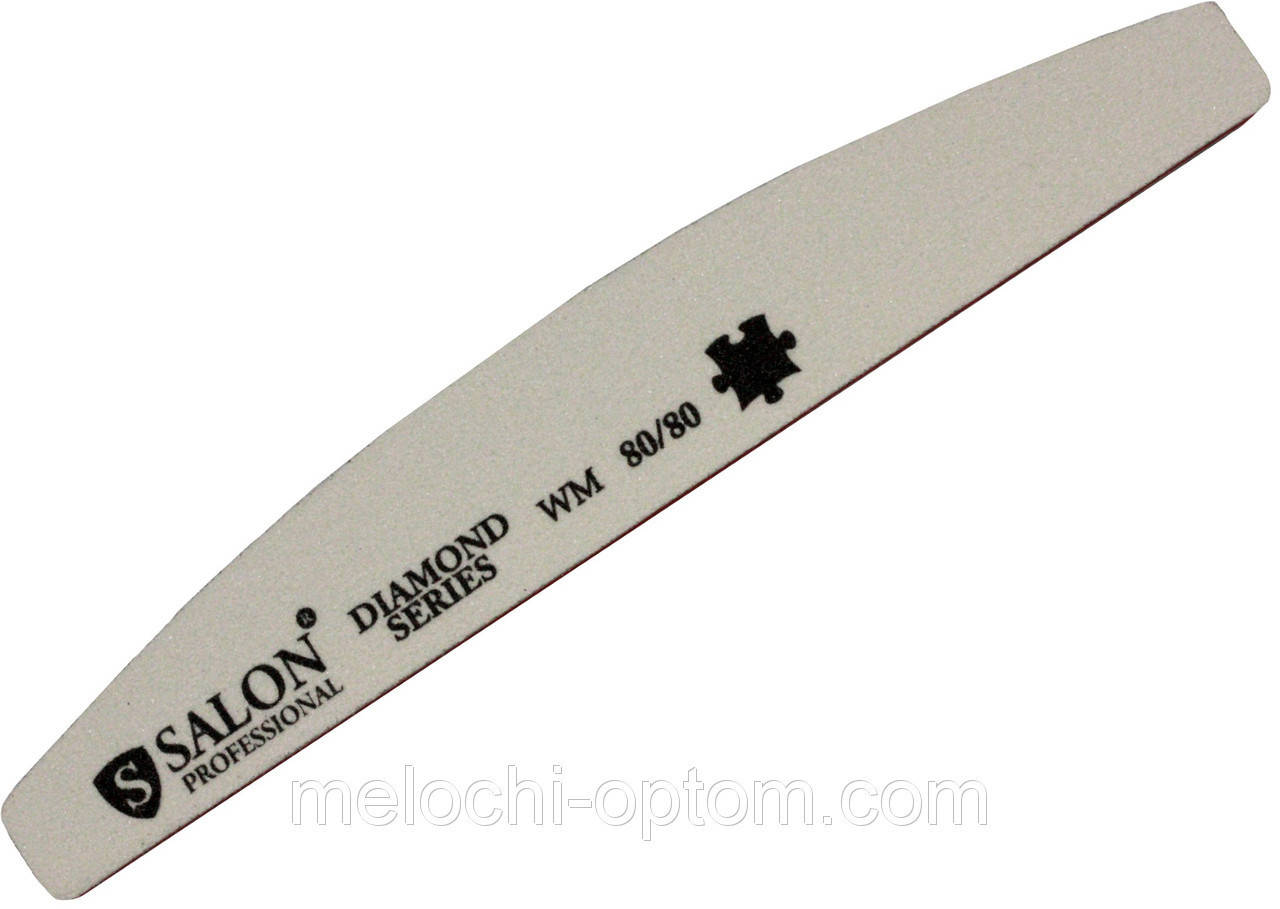 

Пилка "Salon professional"- белая " лодочка" ,80/80 грид с алмазным напылением