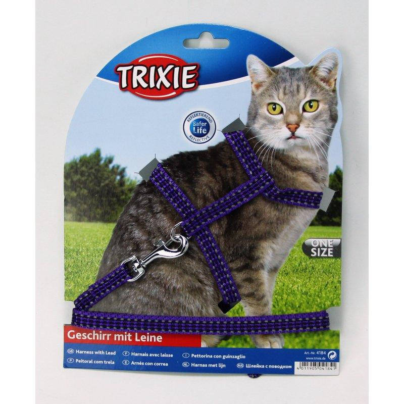 

Trixie Harness with Leash Шлея с поводком для кошек светоотражающая, Разные цвета