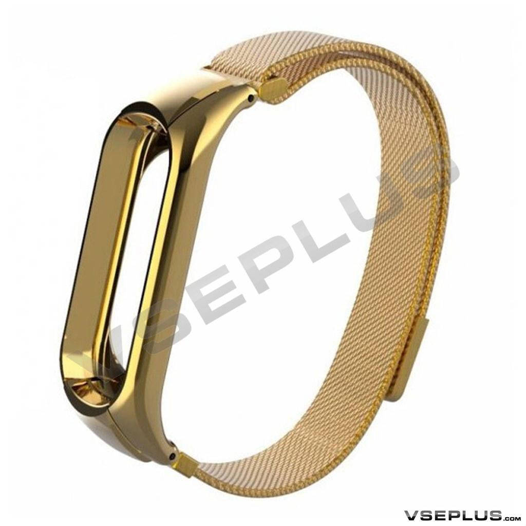 

Ремешок Xiaomi Mi Band 3 / Mi Band 4, Milanese loop, золотой