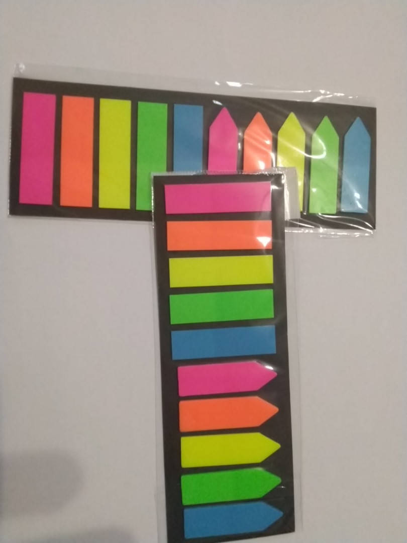 

Пластиковые стикеры (закладки) 5 цветов неон 2 вида