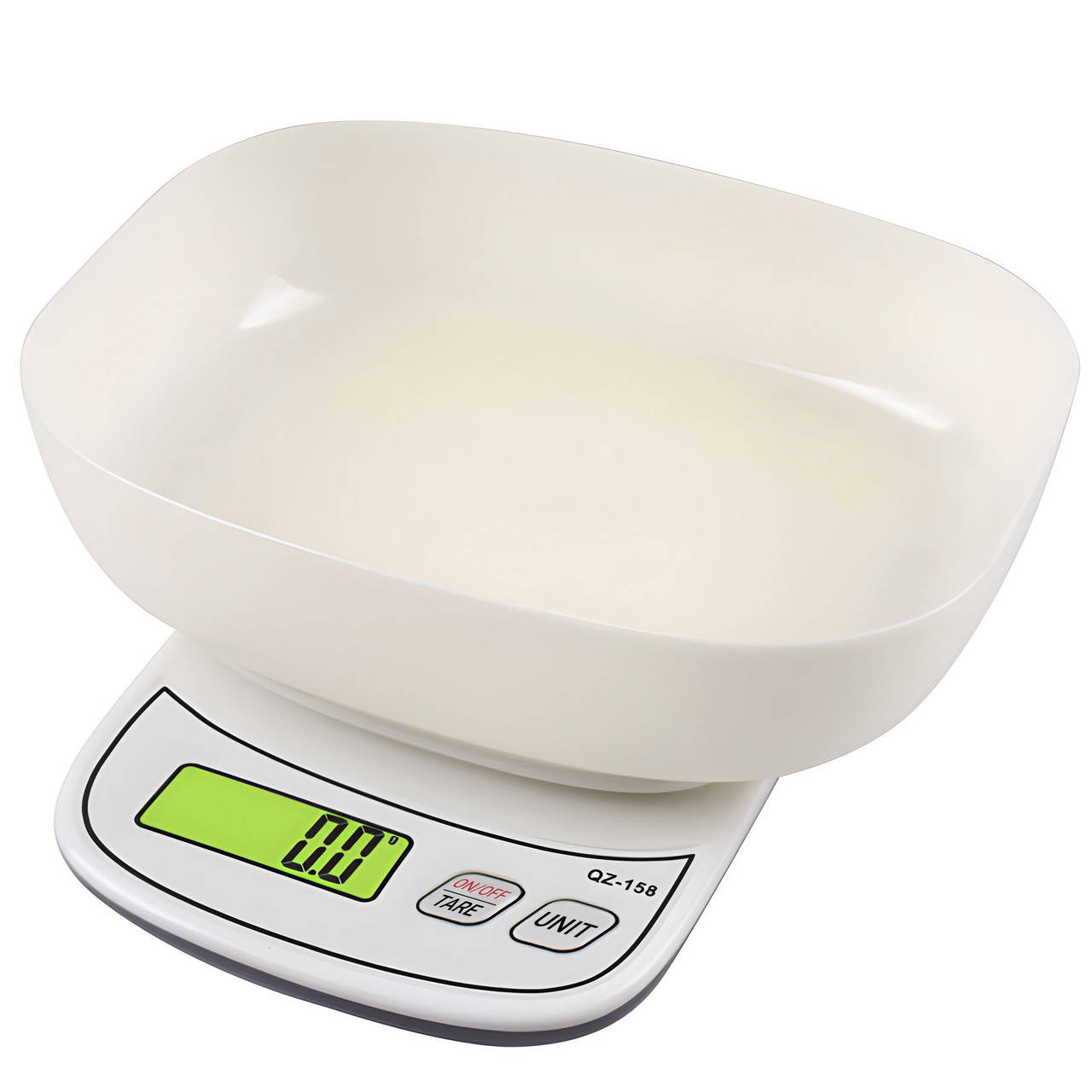 

Кухонные весы с чашей до 10 кг UChef QZ-158, с функцией тары и автоотключением