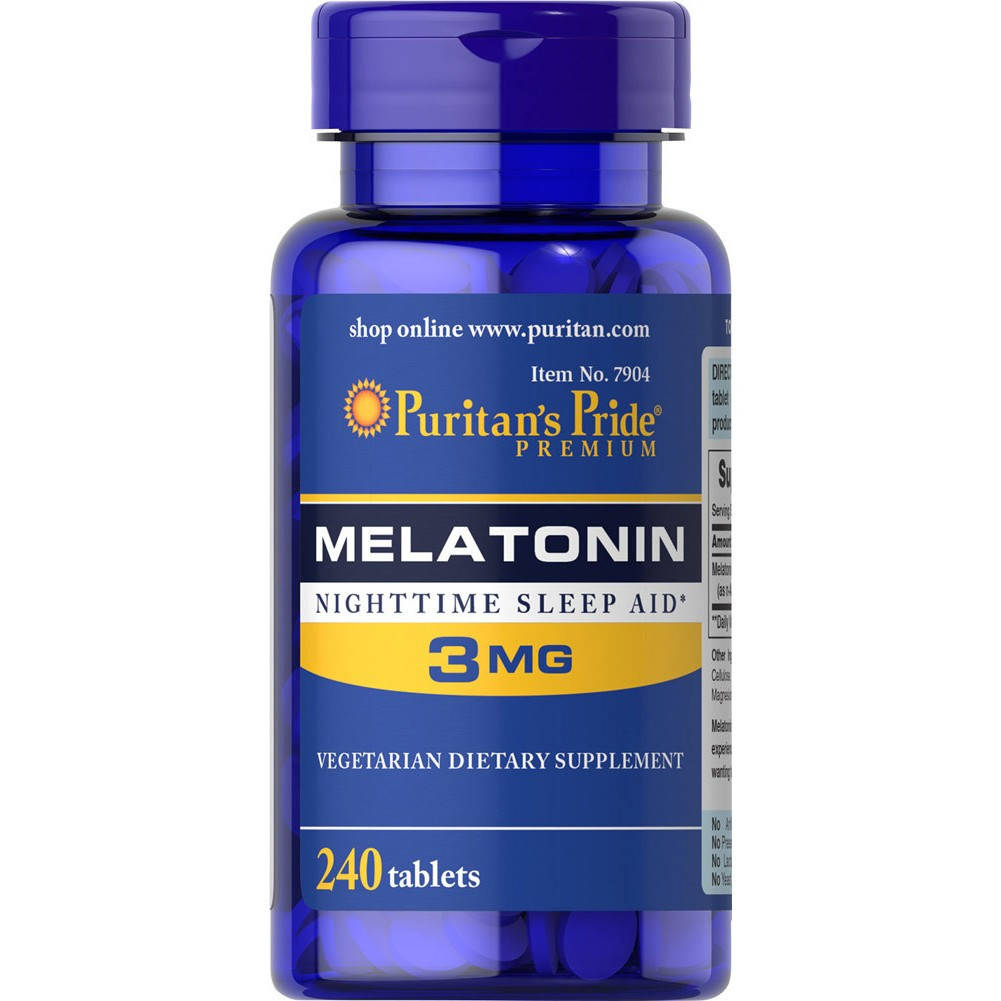 

Мелатонин Puritan's Pride Melatonin 3 мг 240 таб.