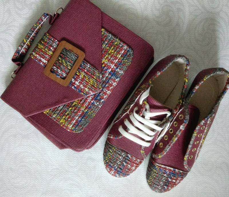 

Комплект кеды туфли мокасины бордовые с сумкой Nazli Турция. 37 (23 см), Бордовый