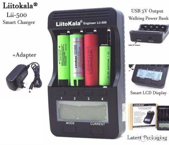 

Зарядное устройство Liitokala Lii-500 18650, АА, ААА с блоком питания