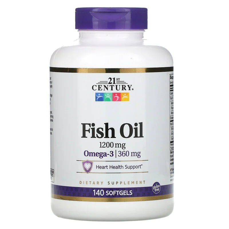 

Рыбий жир Omega 3 1200 мг - 140 капсул - 21st Century ( Омега 3 21 Сенчури.Fish Oil )
