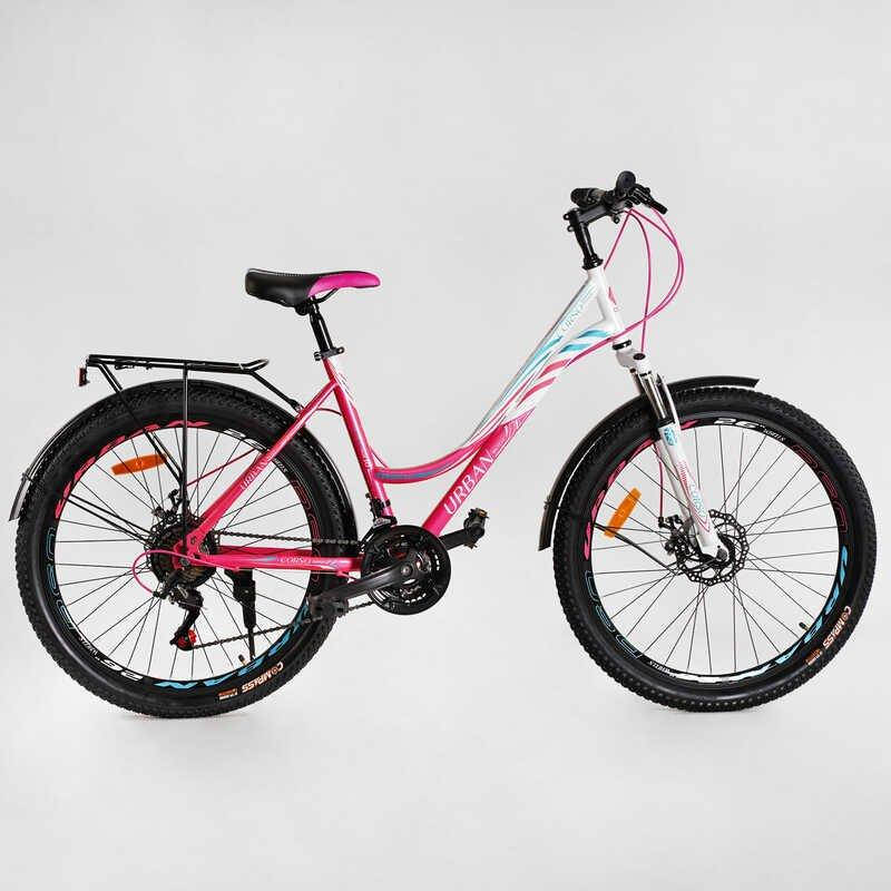 

Велосипед Спортивный CORSO «URBAN» 26" дюймов UR-74105 (1) рама металлическая 18``, SunRun 21 скорос