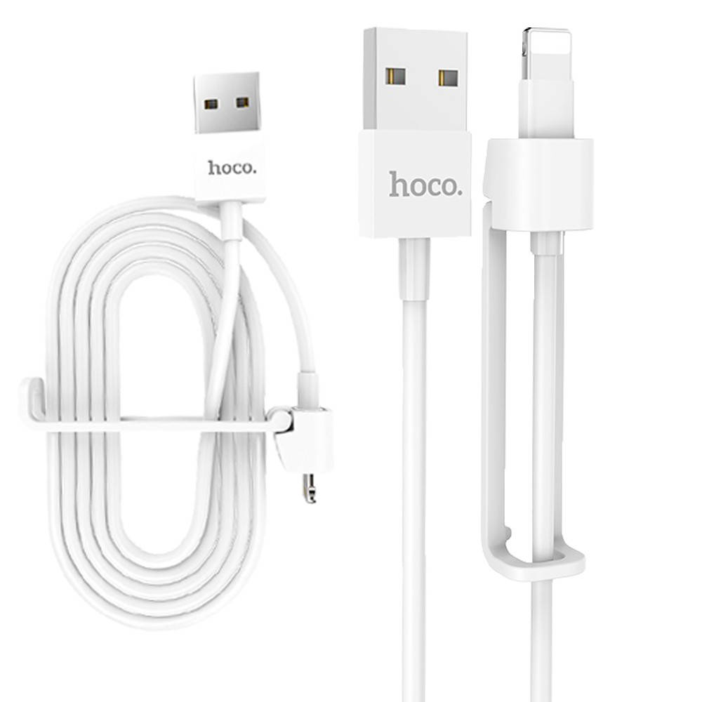 

USB Кабель HOCO X31 Holder 2in1 USB - Lightning (1М) (белый)