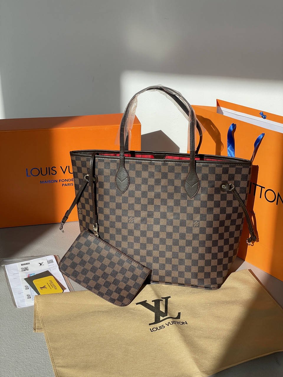 

Сумка Женская Louis Vuitton Neverfull Brown Коричневого Цвета, Коричневый