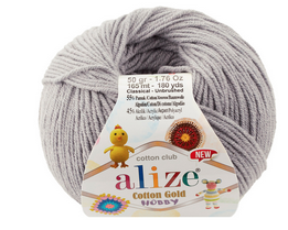 

Пряжа Cotton gold hobby new-21, Серый