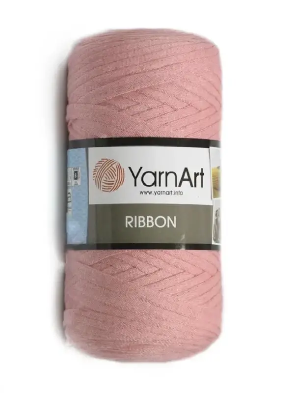 

Пряжа трикотажная YarnArt Ribbon Ярнарт Риббон 60% Хлопок - 40% вискоза, полиэстер, Турция 767- персик