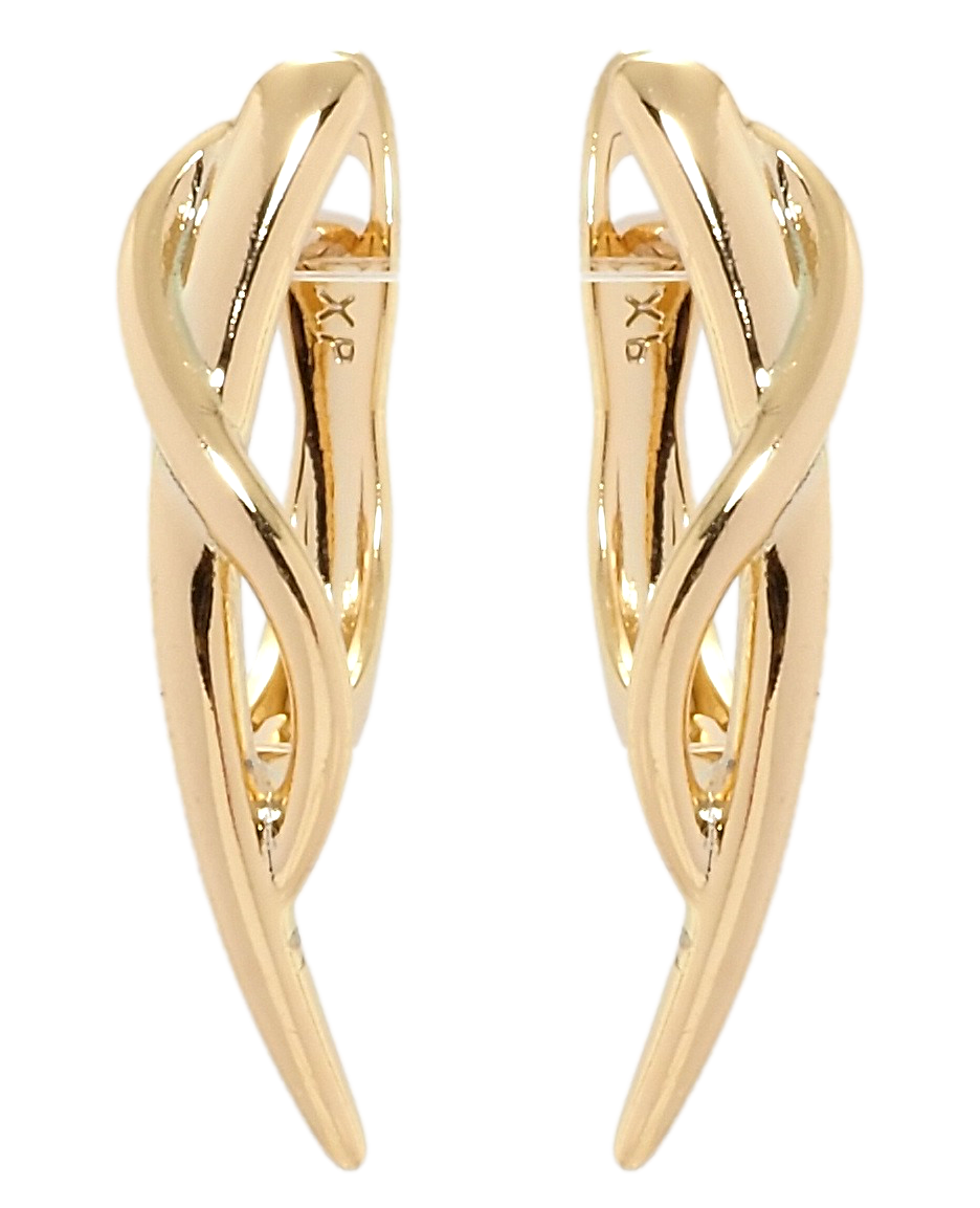

Серьги Xuping Позолота 18K английский замок "Витая линия"