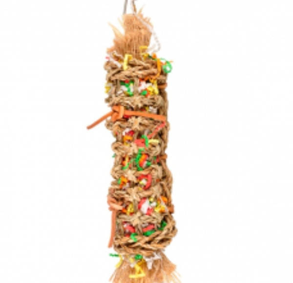 

Flamingo Papyr Parakeet Toy Tube ФЛАМІНГО ТУБУС іграшка з дзвіночком для папуг11×9×45см