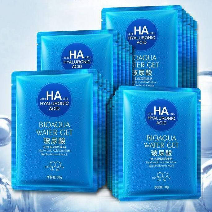 

Тканевая маска для лица с гиалуроновой кислотой Bioaqua Water Get HA (10 шт)