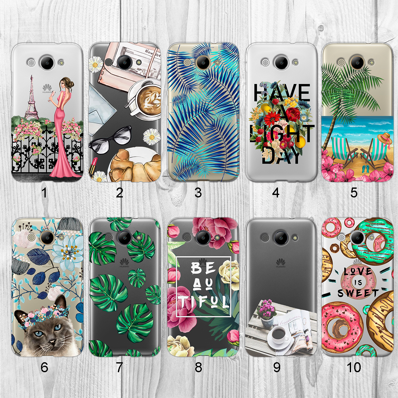 

Силиконовый чехол с рисунком для Huawei Y3 2017 (new collection)