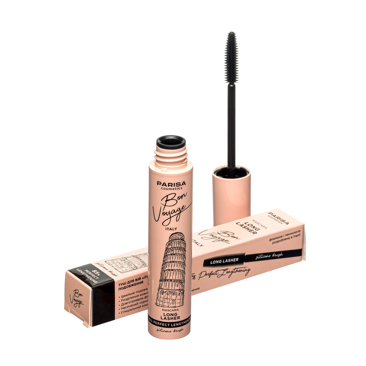 

Тушь для ресниц PARISA Cosmetics BON VOYAGE ITALY Удлиняющая, Черный
