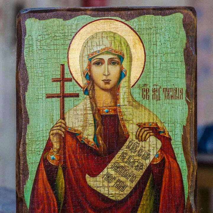 

Икона Таисия святая мученица, на дереве, под старину