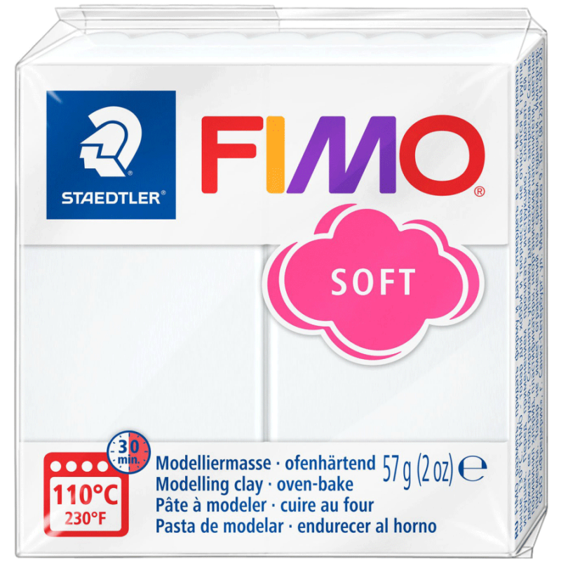 

Полимерная глина Fimo Soft белая 57 грамм Staedtler, 80200, Белый