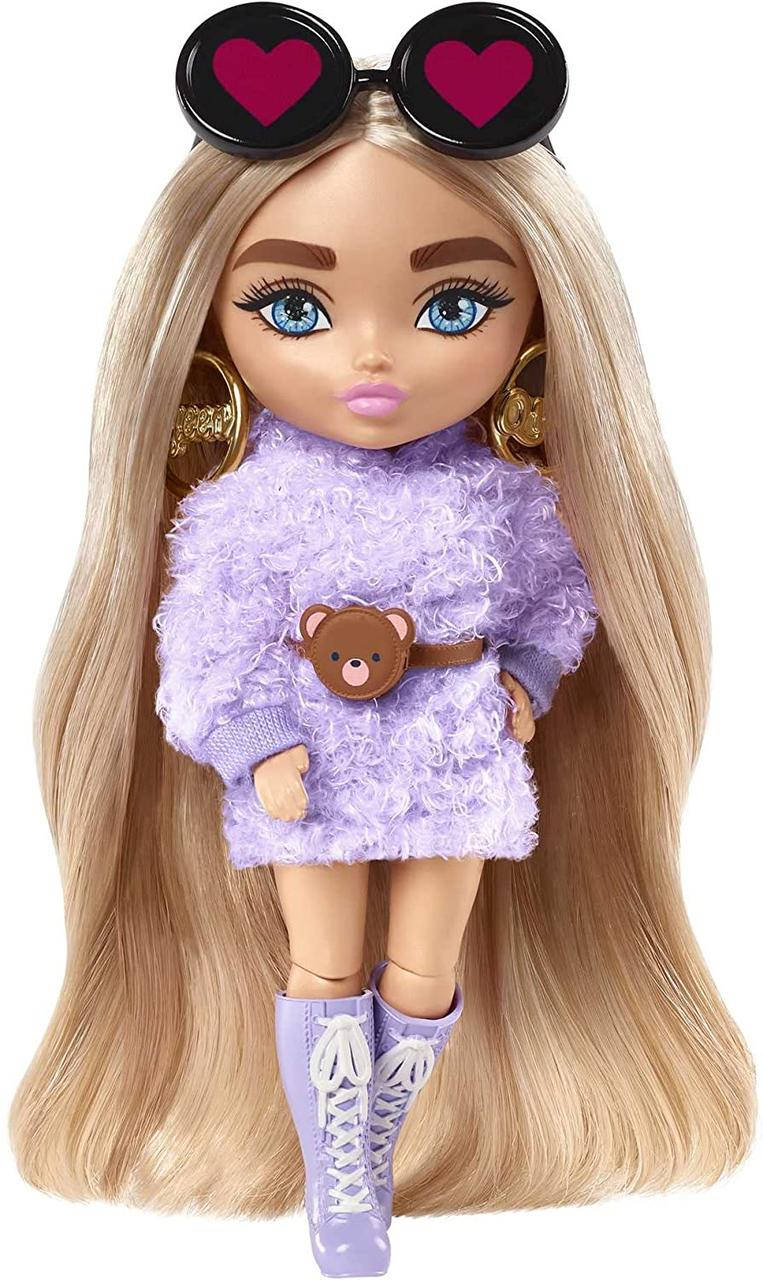 

Кукла Барби мини Экстра Модница в сиреневом пушистом наряде Barbie Extra HGP66 Minis