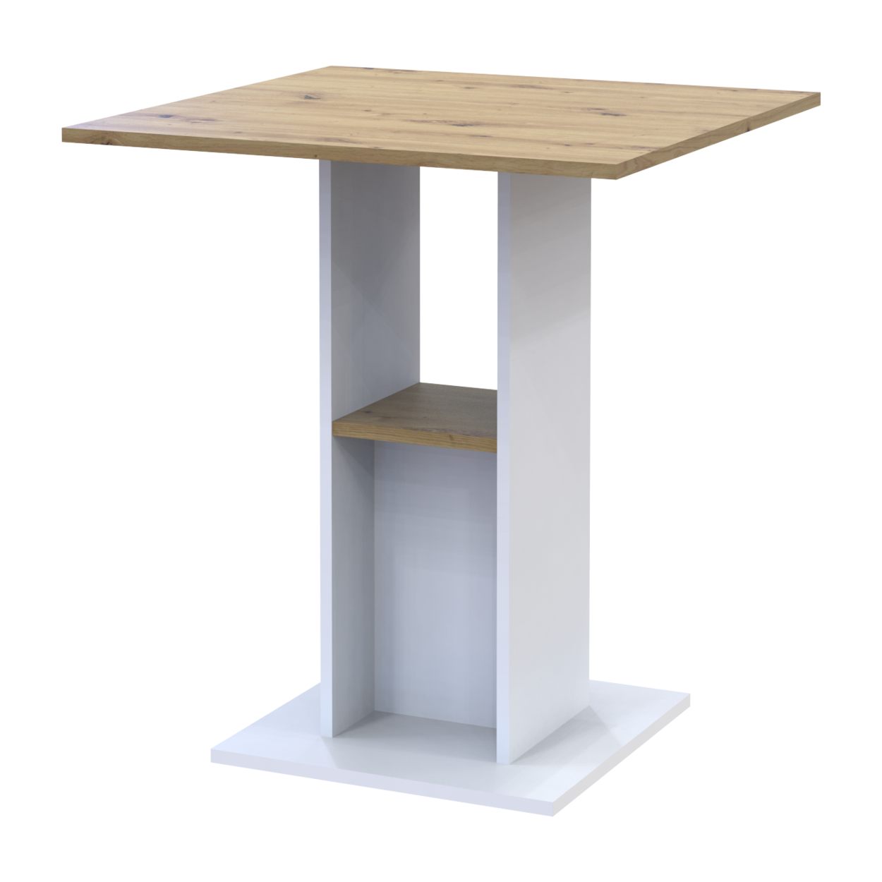 Столовий стіл Doros Коуд Білий/Дуб Артізан 70х70х74 (41510131) 5
