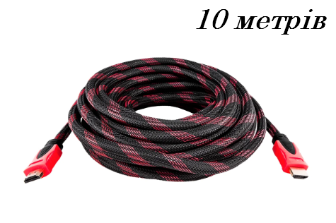 

Кабель HDMI - HDMI 10 метрів, Черный