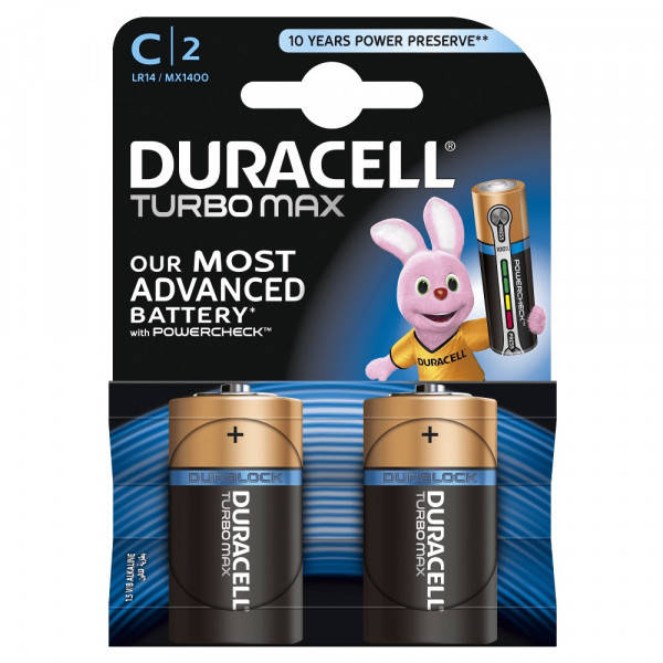 

Батарейка DURACELL LR14 (С) TURBO MAX (минибочка) 2/20/240