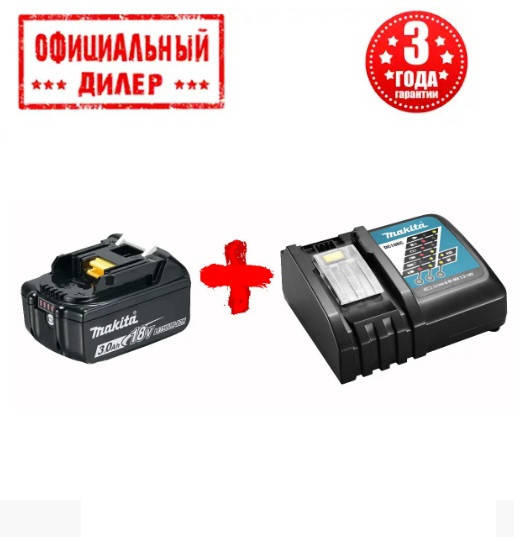 

Аккумулятор Makita BL1830B + быстрозарядное устройство Makita DC18RC
