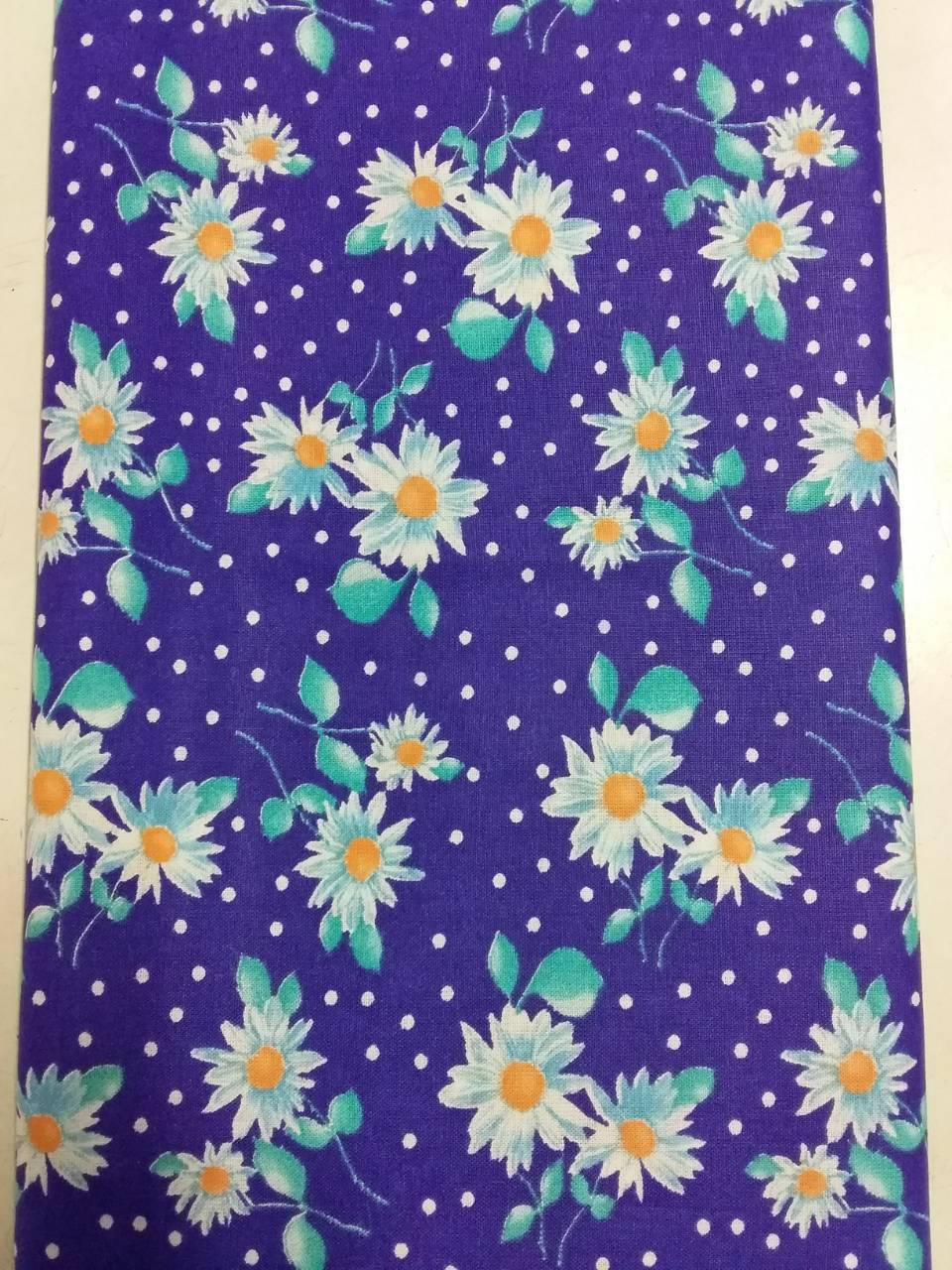 

Ситец плательный, халатный (фиолетовый, ромашки) (95) Узбекистан