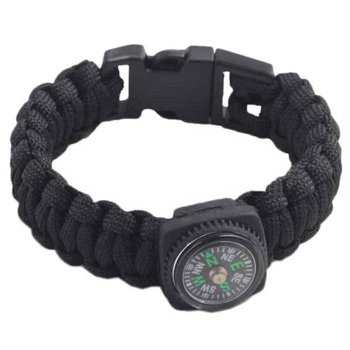 

Браслет выживания Paracord compass black