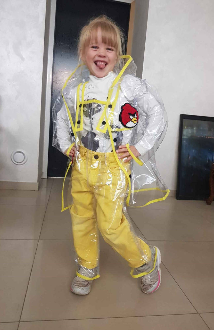 

Детский прозрачный дождевик Light breeze/smile