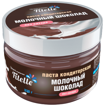 

Шоколадная паста без сахара ФитПарад Fitelle "Молочный Шоколад" (330 грамм)