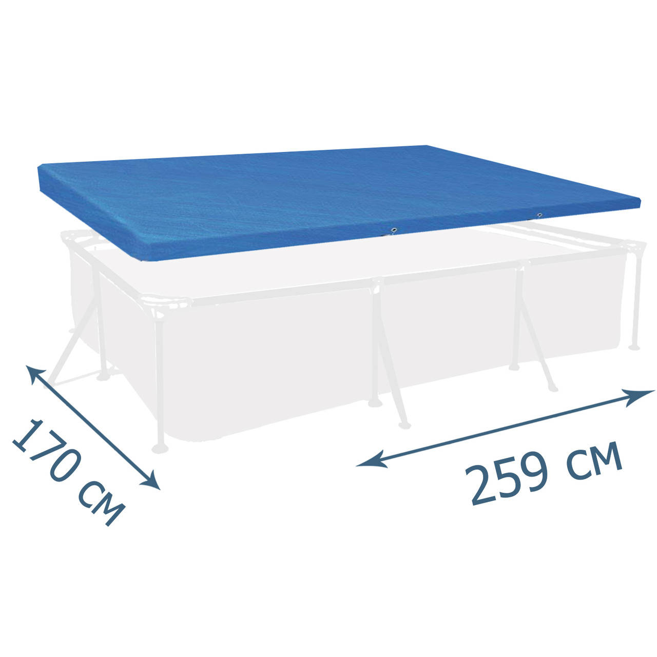 

Тент - чехол для каркасного бассейна Bestway 58105, 259 х 170 см