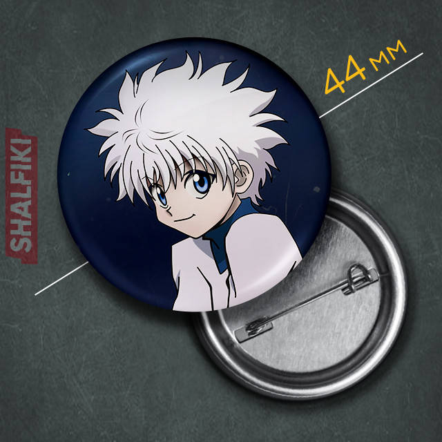 

"Киллуа Золдик (Хантер х Хантер / Hunter × Hunter)" значок круглый на булавке Ø44 мм