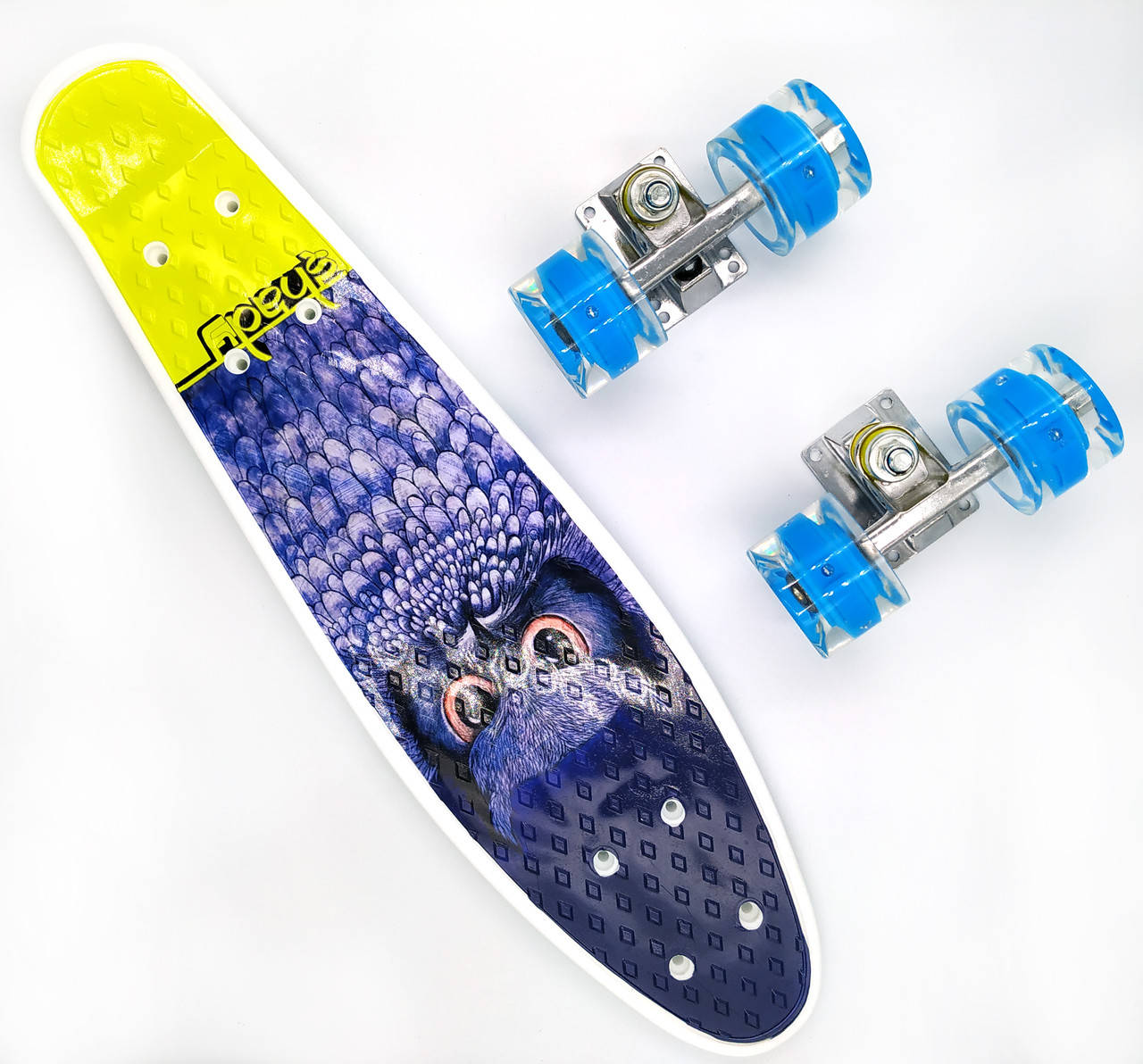 

Пенни борд со светящимися колесами Best Board Сова, Разные цвета