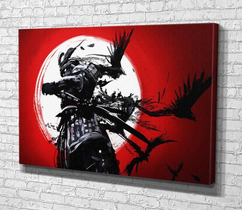 

Картина в гостиную спальню для интерьера Японский самурай KIL Art 122x81 см (446)