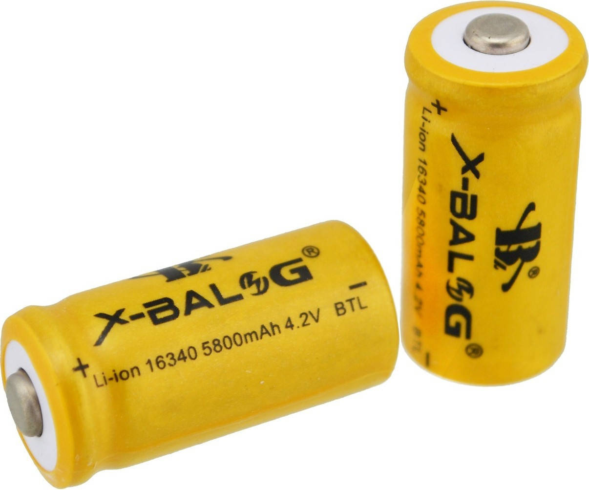 

Акумулятор Li-lon X-Balog 16340 CR123A 4,2V 580mAh