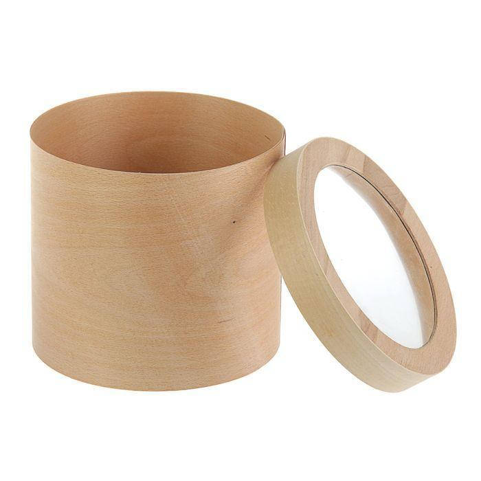 

Тубус из шпона 160*100 с прозрачной крышкой