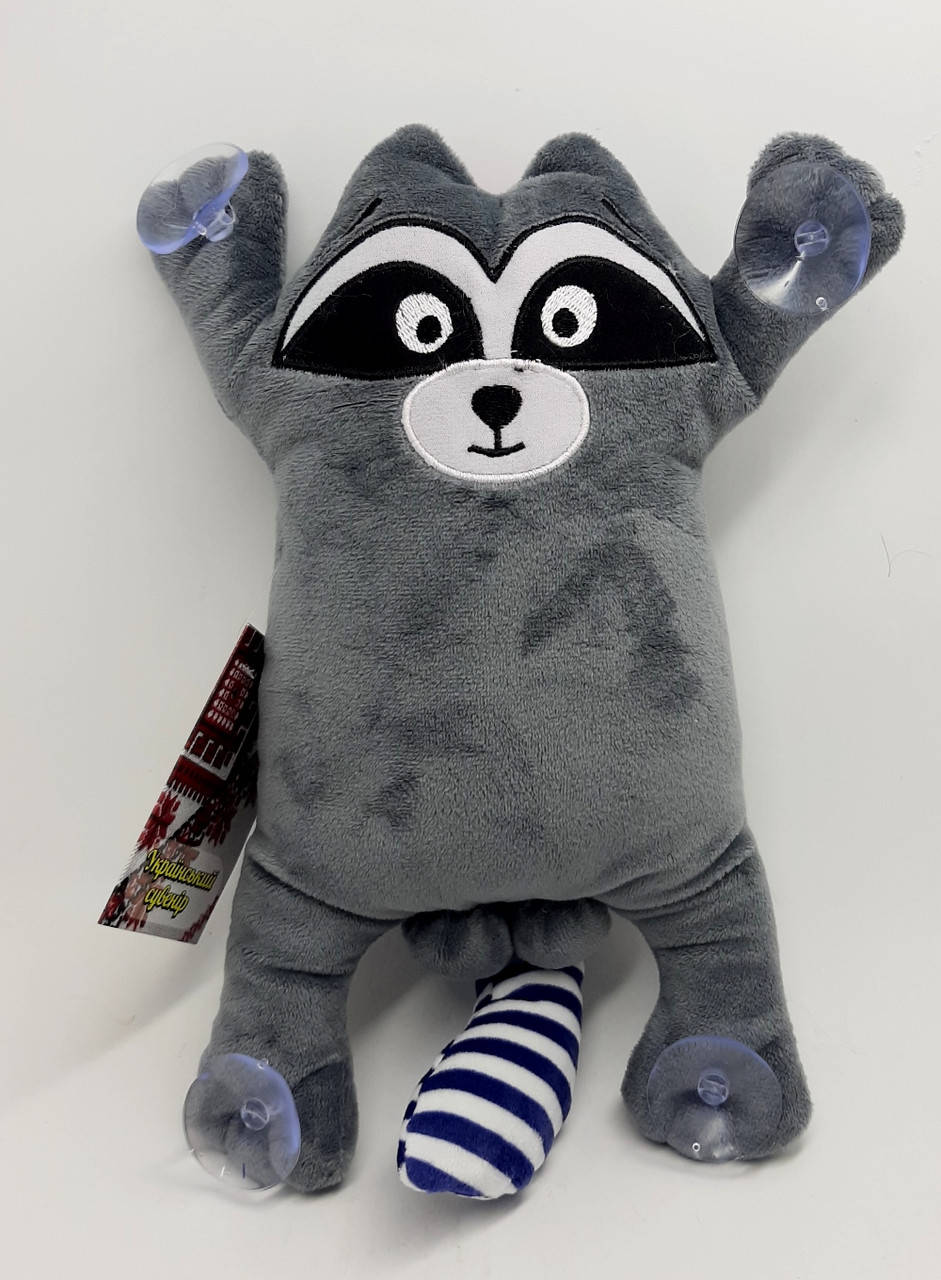 

Игрушка мягкая Сувенир "Енот", 29см, на присосках ТМ Копиця, Украина