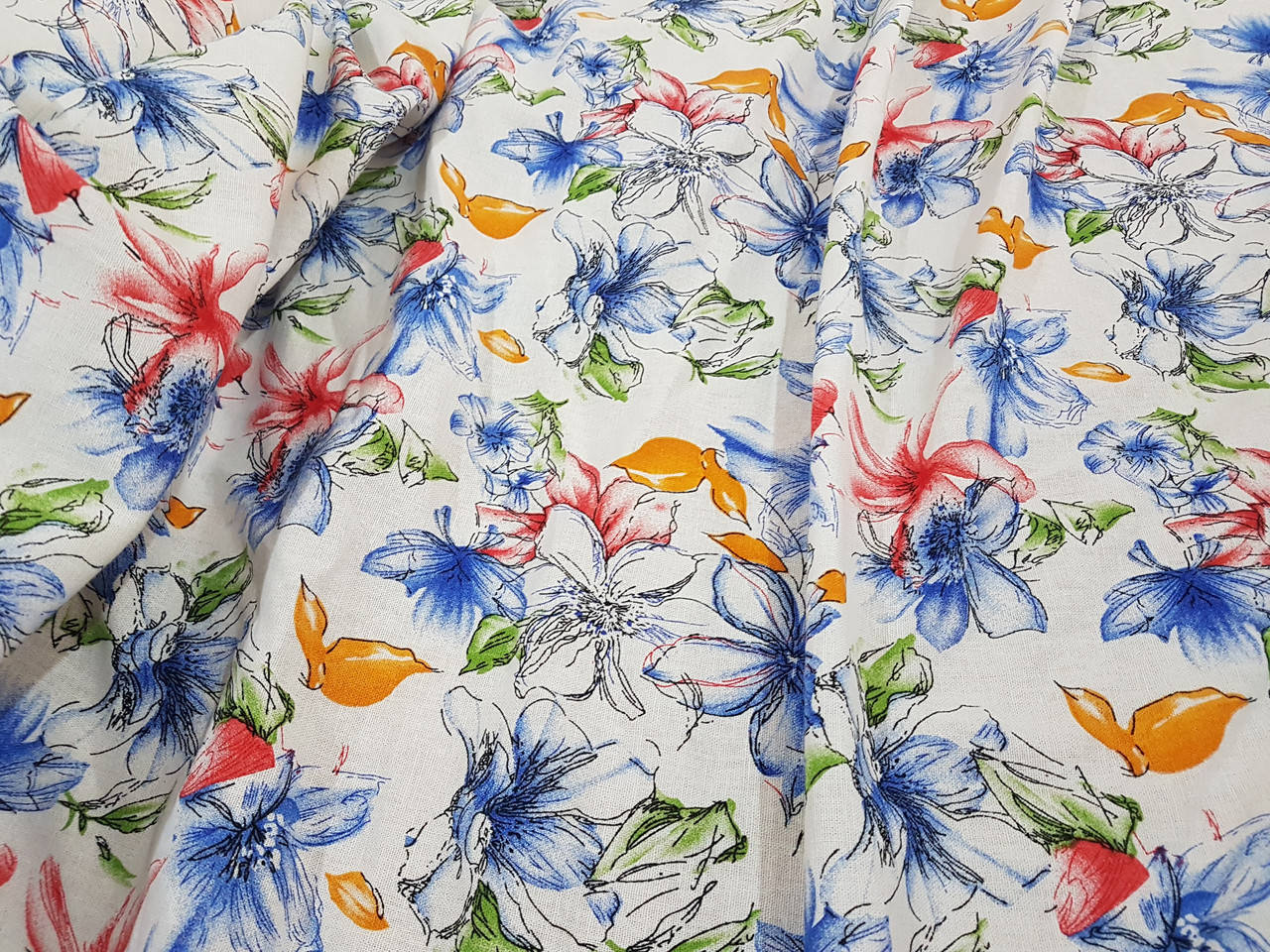 

Льон Фіалка блакитна тканина для одягу, Голубой