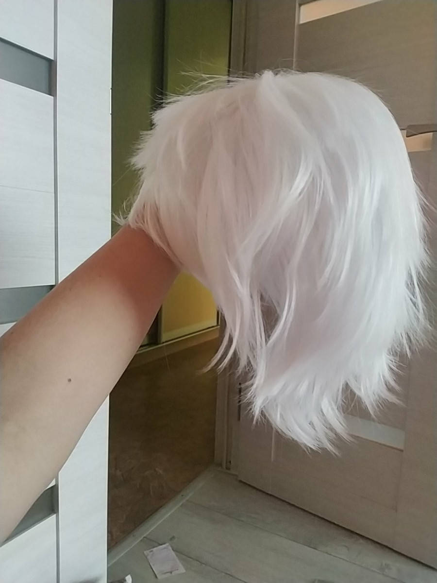

Парик белый короткий супер кот