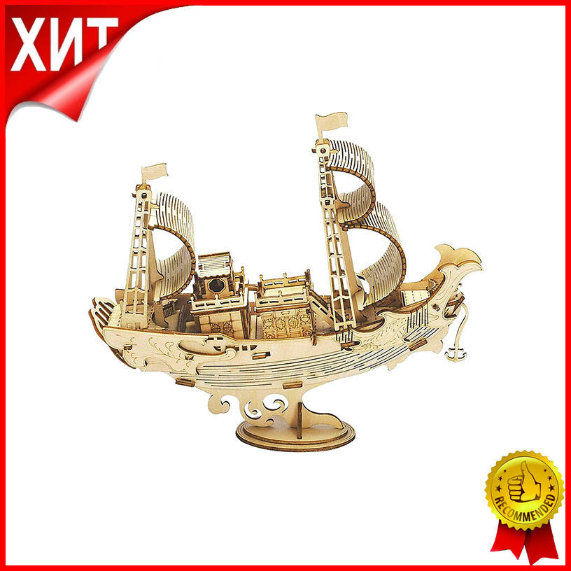 

Деревянный 3D конструктор Robotime TG307 Китайский корабль развивающий пазл LuXel-Pro