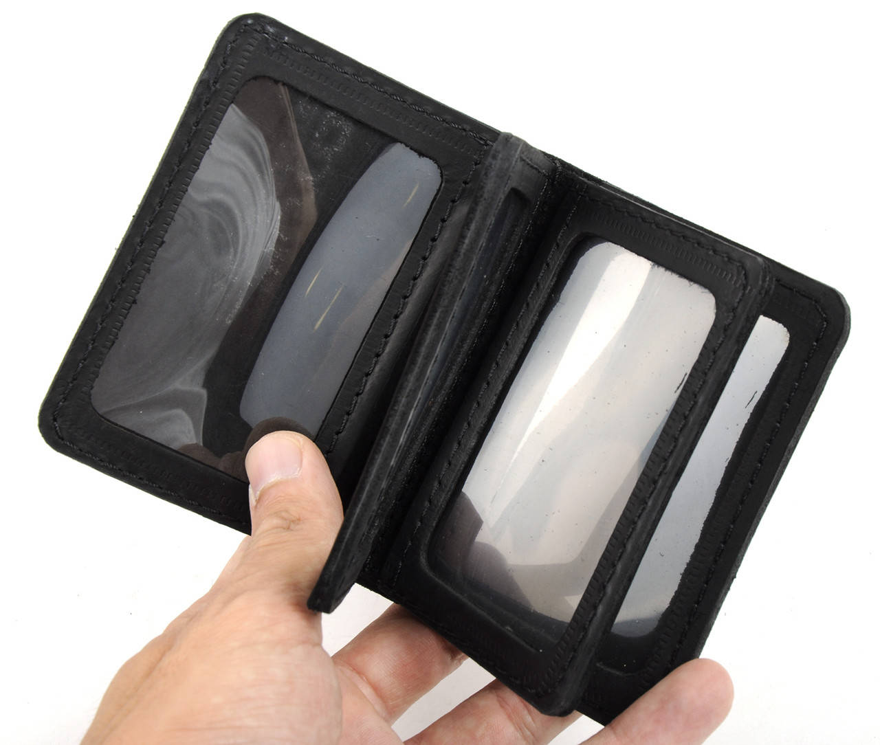 

Кожаное портмоне для авто документов нового образца с кожан.вкладышем, Черный