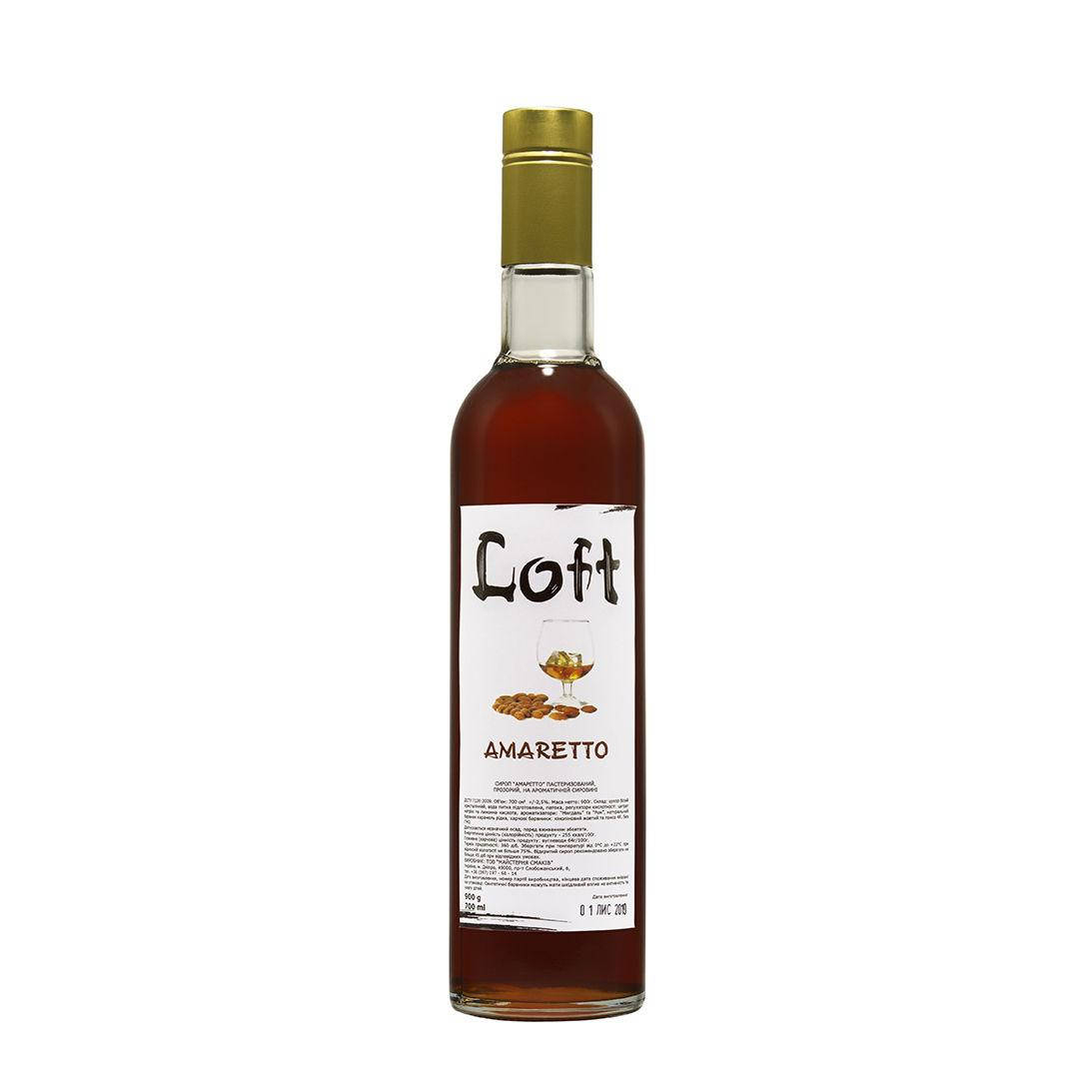 

СИРОП АМАРЕТТО LOFT, 0.7 Л (0.9 КГ)